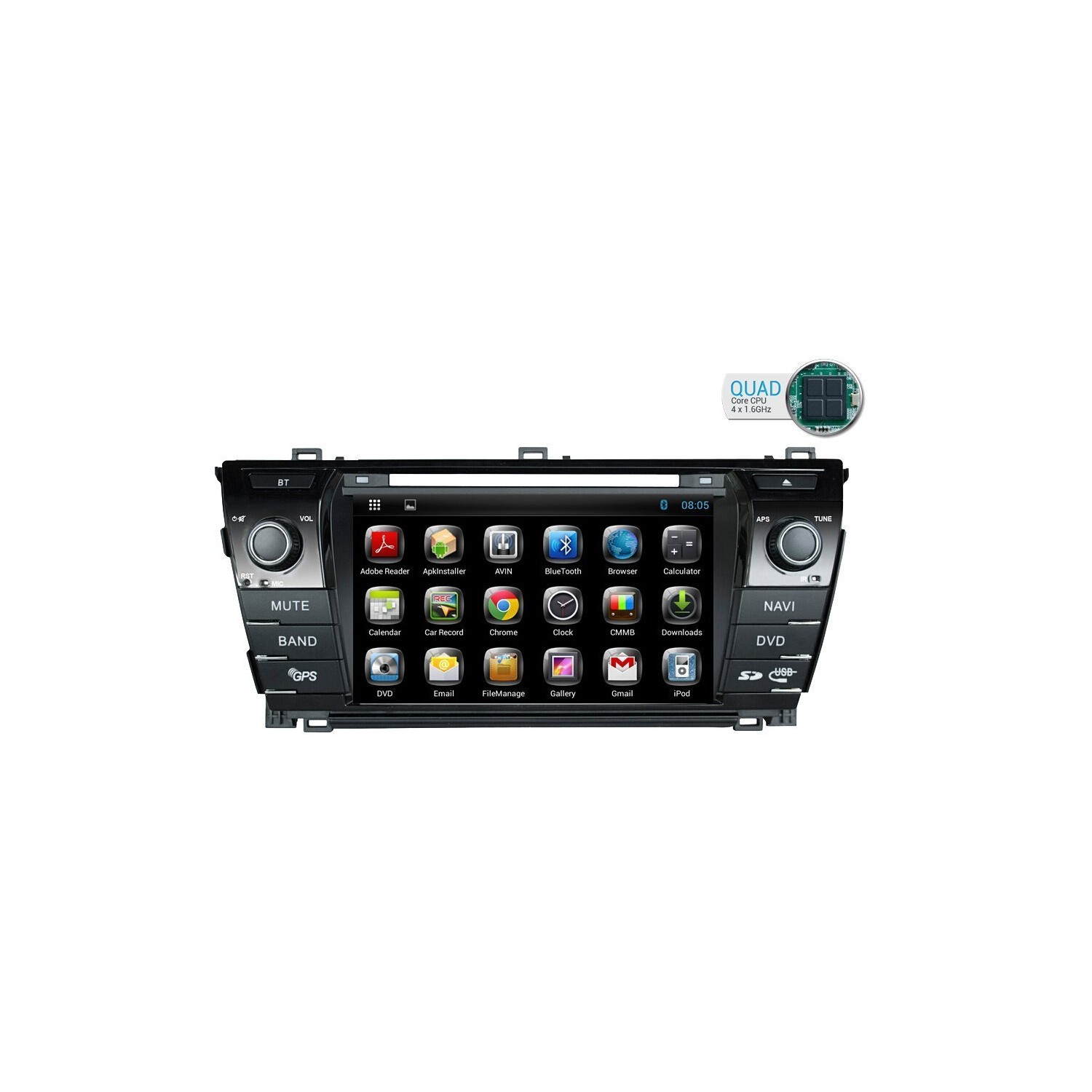 Radio DVD GPS Android HD QUAD CORE Toyota Corolla 2014