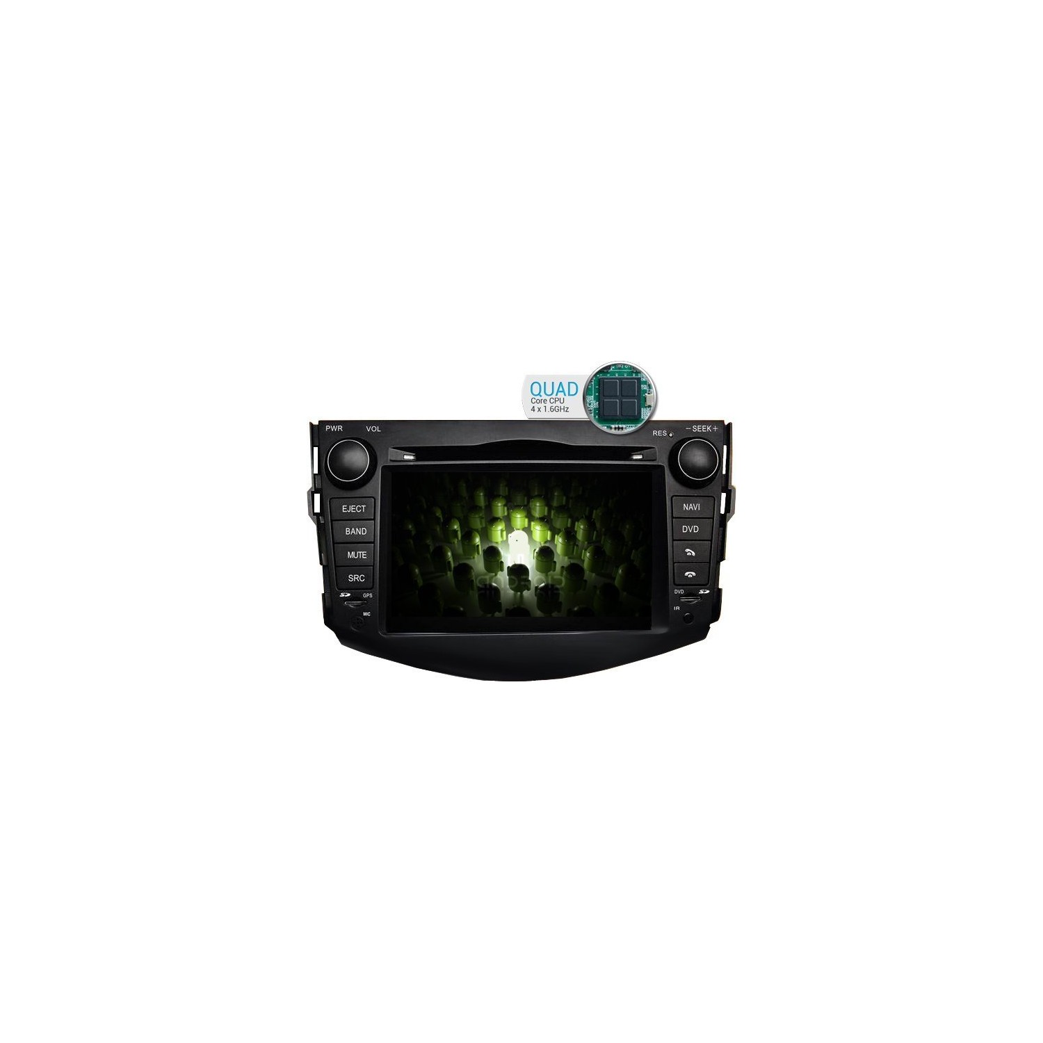 Radio DVD GPS Android 9 QUAD CORE Toyota RAV4 2006 - 2012 