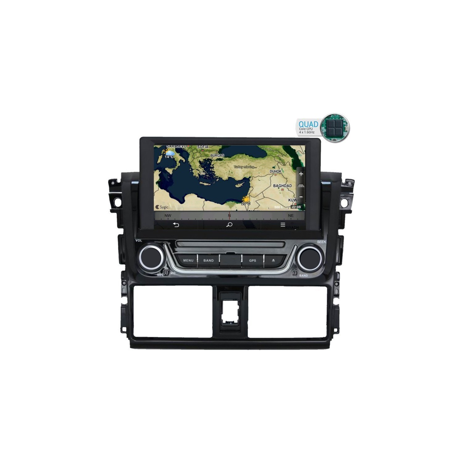 Toyota Yaris 2015 2016 2017 2018 head unit