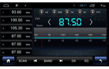  Radio GPS Android 8,1 táctil 2 DIN TR3264