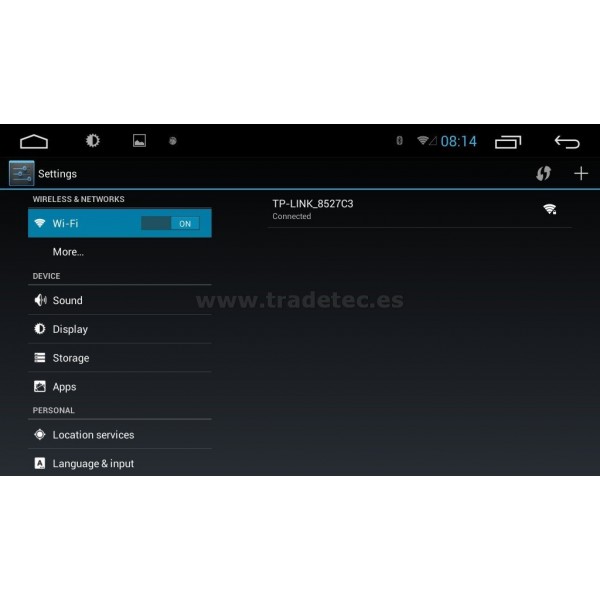  Radio GPS Android 8,1 táctil 2 DIN TR3264