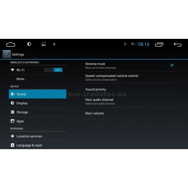  Radio GPS Android 8,1 táctil 2 DIN TR3264