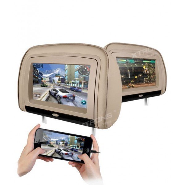 2 LCD Headrest with DVD, USB, SD Card and games. REF: TR1439