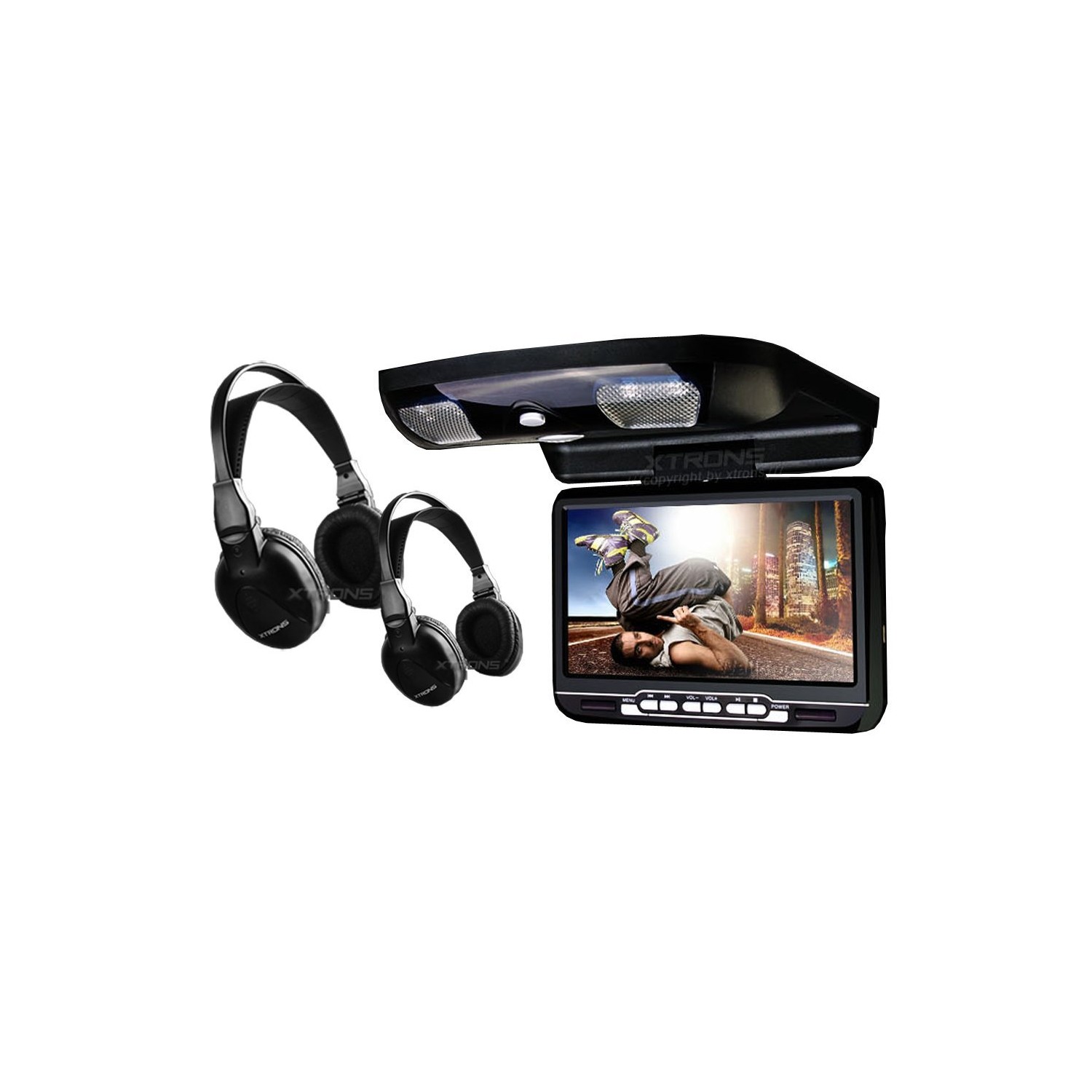 lcd car roof monitor 9 inch games