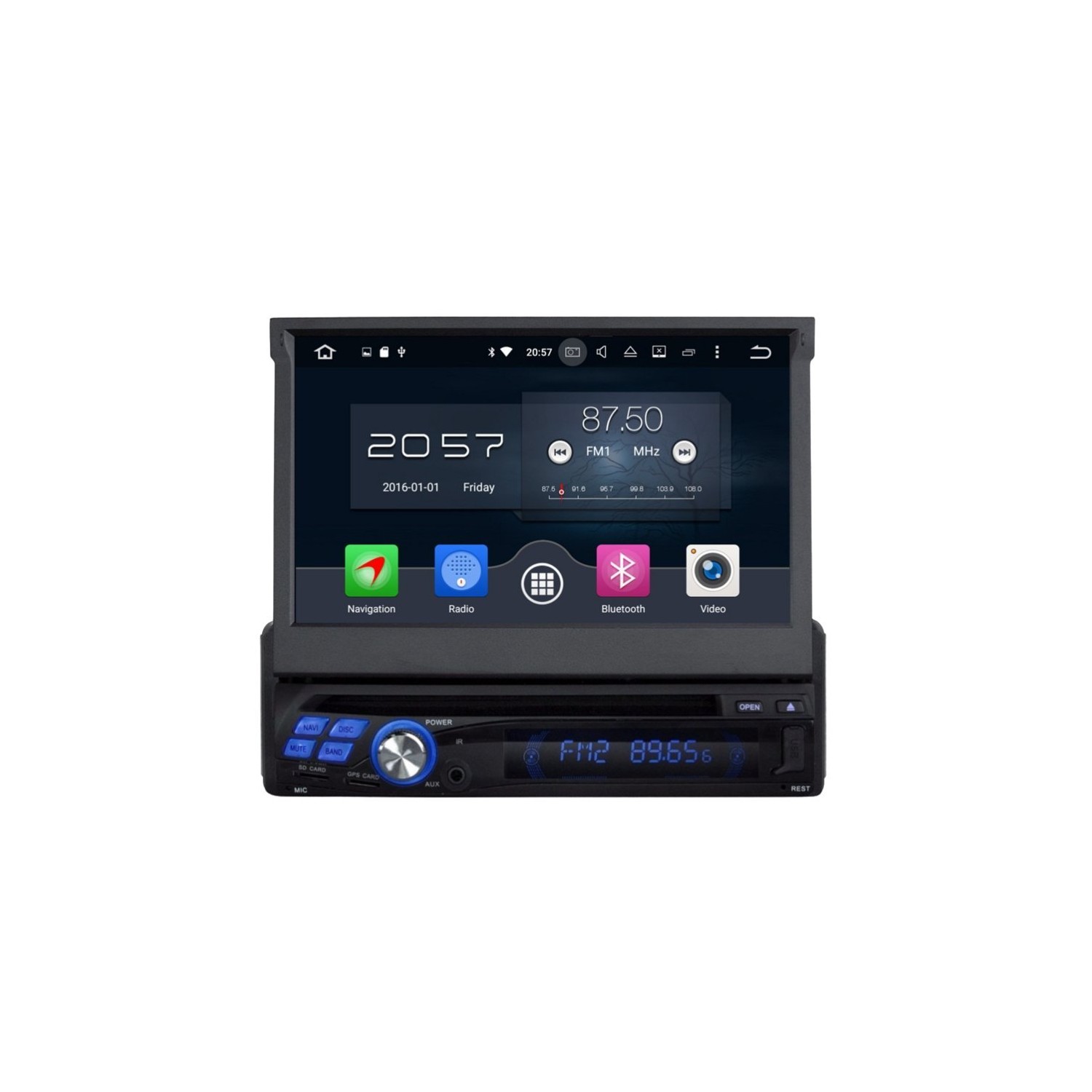 GPS Radio DVD 1 DIN Android 8,0 