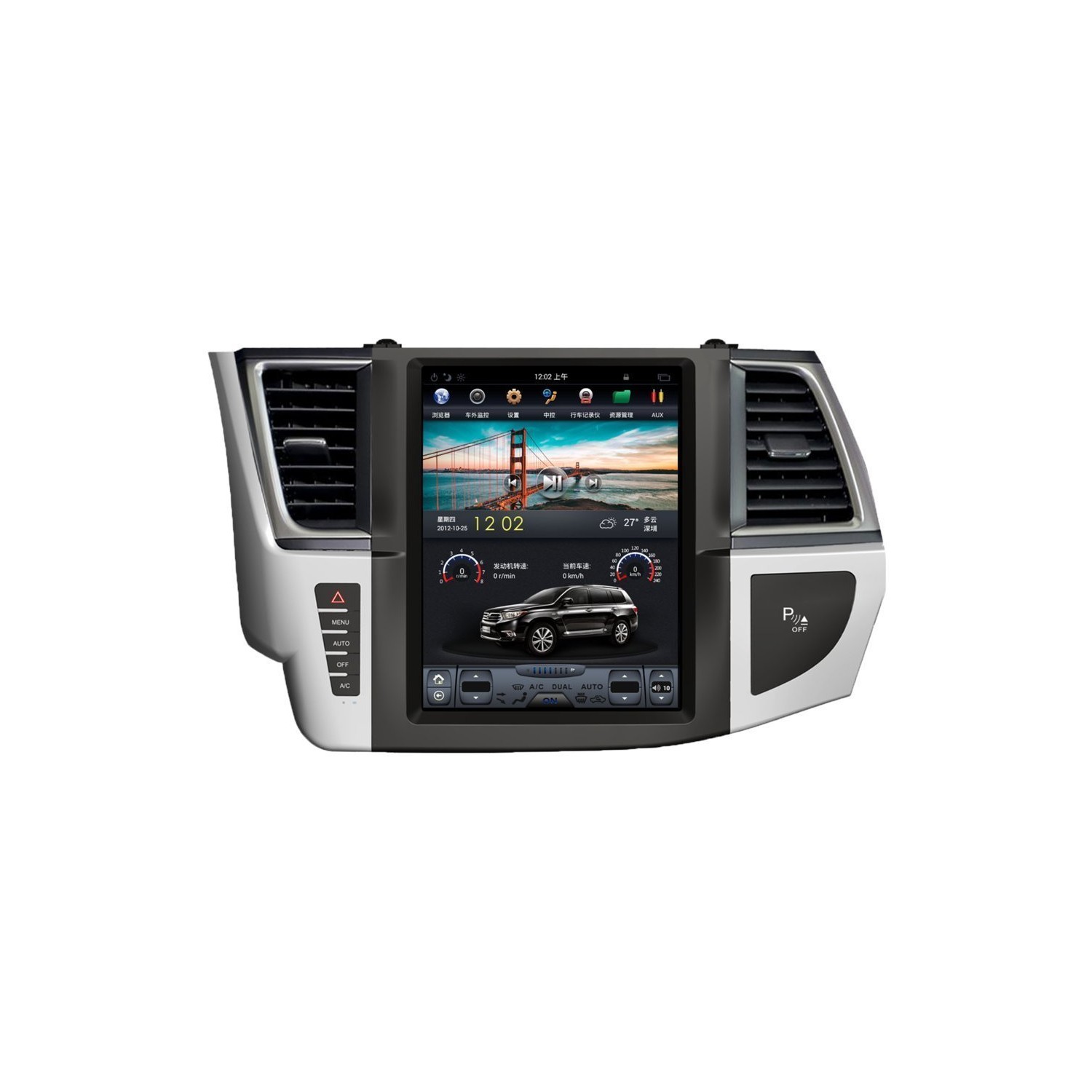 pantalla tesla Toyota HighLander