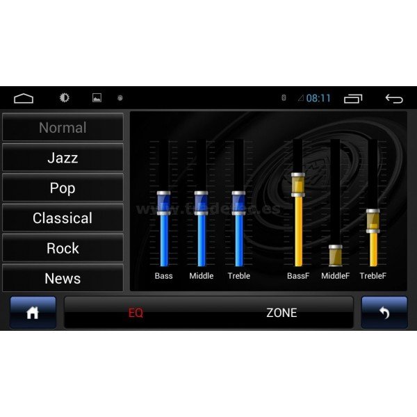 Radio GPS 10,1 pulgadas Android 1 DIN