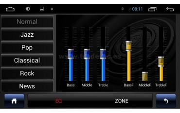 Radio GPS 10,1 pulgadas Android 1 DIN