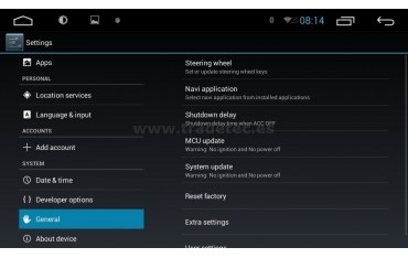 Radio GPS 10,1 pulgadas Android 1 DIN