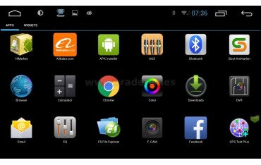 Radio GPS 10,1 pulgadas Android 1 DIN