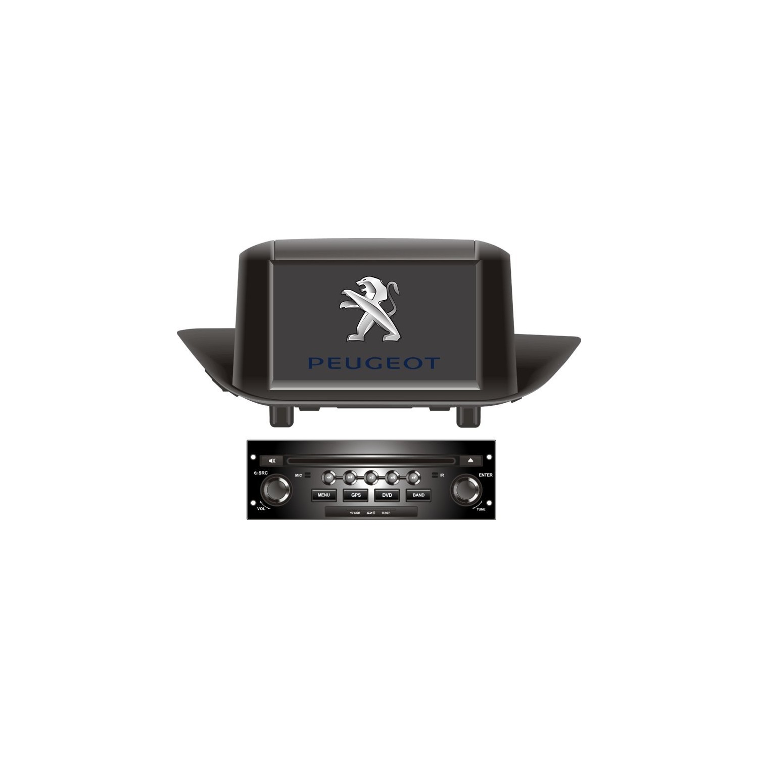 Radio Monitor 7" GPS 4G LTE Peugeot 308 Android Puro REF: TR3068 | Tradetec