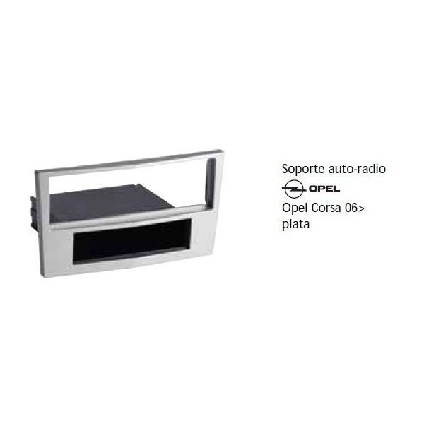 Soporte auto radio Opel Corsa 06-  plata Ref: TR608