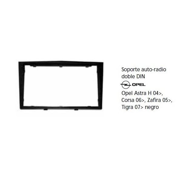 Soporte auto radio Opel Astra H 04-, Corsa 06-, Zafira 05-, Tigra 07- negro Ref: TR611
