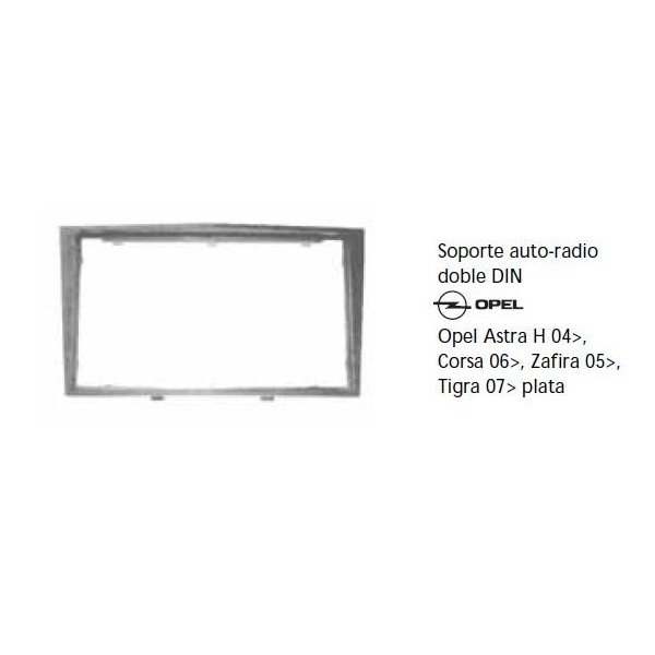 Soporte auto radio Opel Astra H 04-, Corsa 06-, Zafira 05-, Tigra 07-  plata Ref: TR612