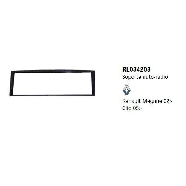 Soporte auto radio Renault Megane 02-, Clio 05- Ref: TR631