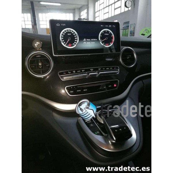 Monitor 10,25 GPS 4G LTE MERCEDES CLASE V ANDROID TR3140 Carplay AndroidAuto