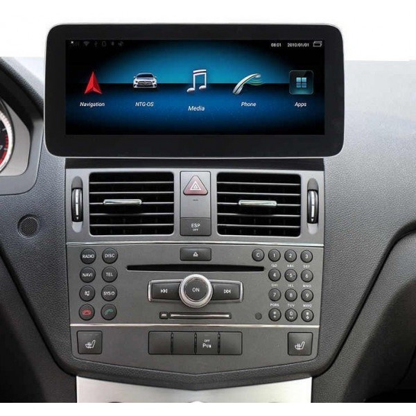 GPS Android 4G LTE Mercedes C Class  W204 CArPlay wireless Android Auto