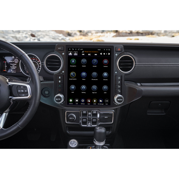 Radio GPS head unit Tesla style Jeep Wrangler ANDROID TR3674