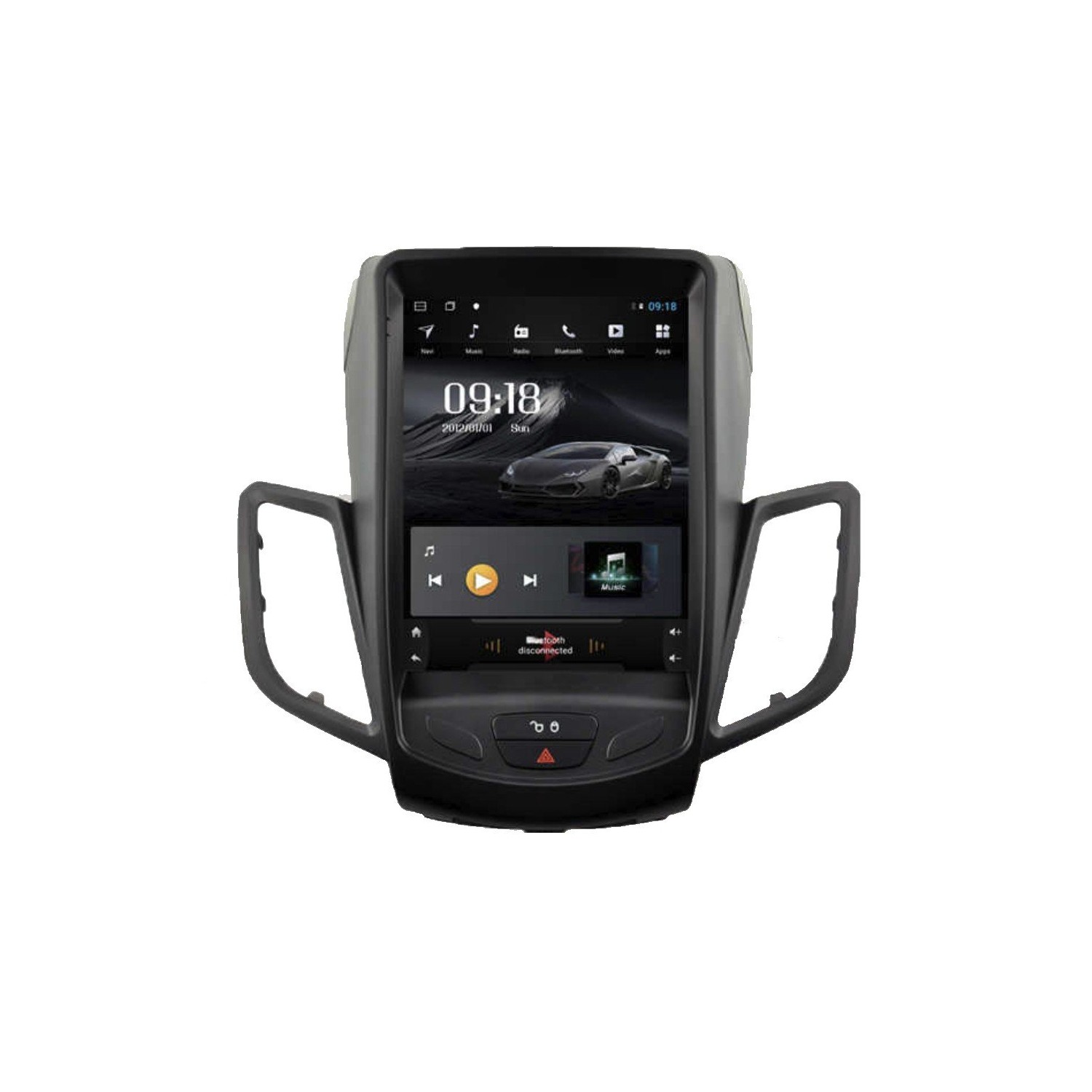 Radio GPS head unit Tesla style Ford Fiesta MK7 ANDROID TR3680