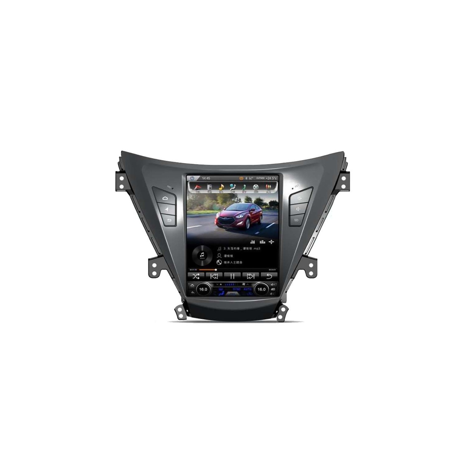  gps android tesla style hyundai elantra 2012