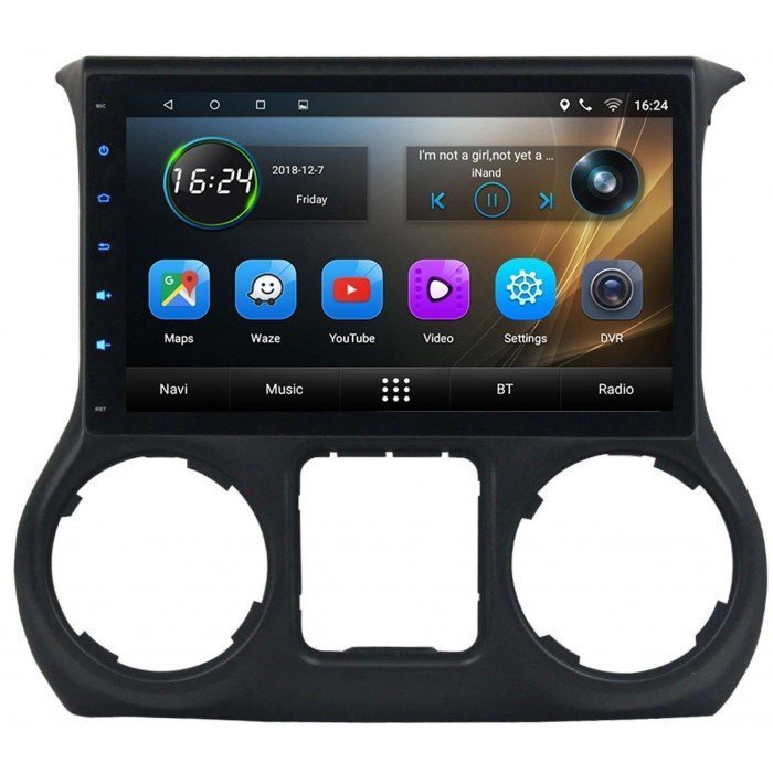 Radio GPS head unit Jeep Wrangler screen 10,2 Android TR3418 Processor Quad  Core 2Gb RAM 16GB ROM