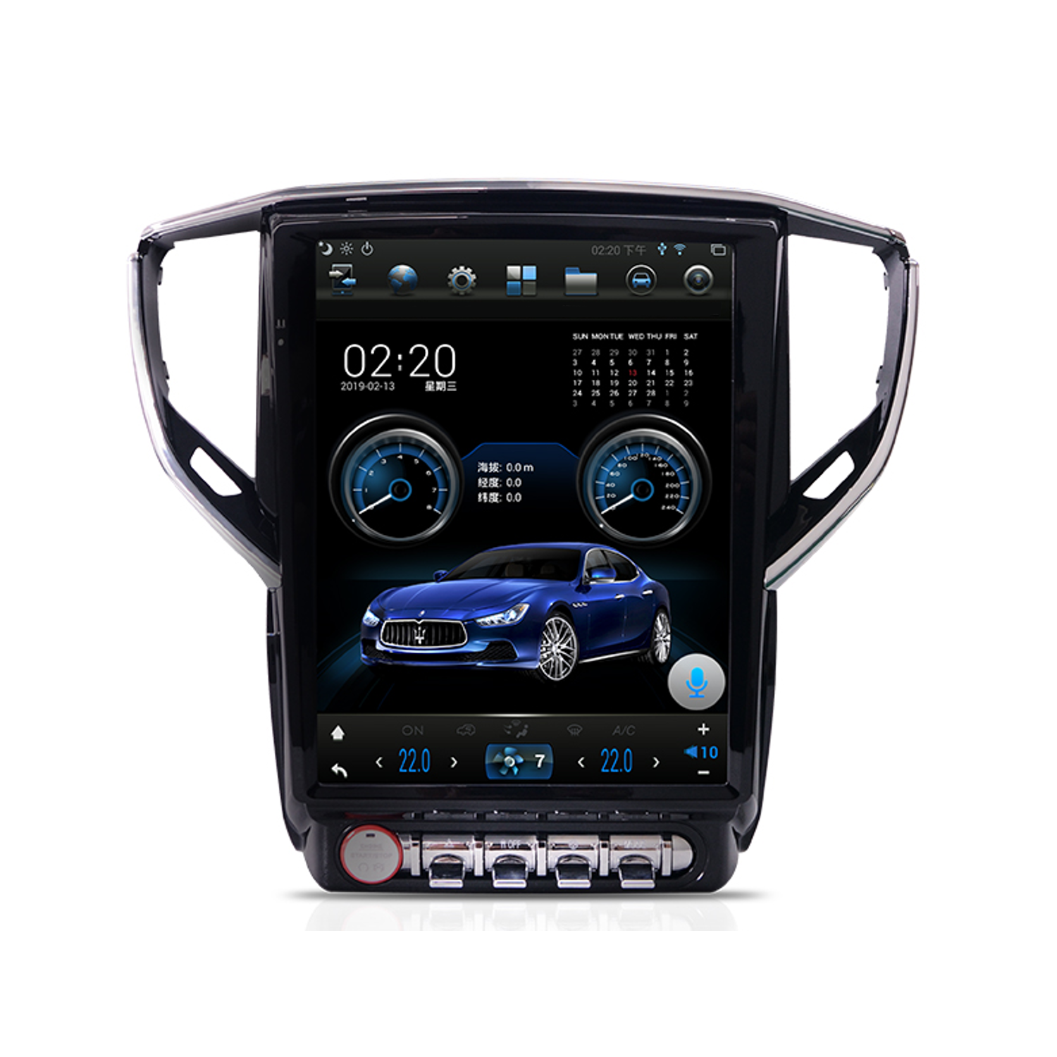 Radio GPS Tesla style head unit Maserati Ghibli ANDROID TR3691