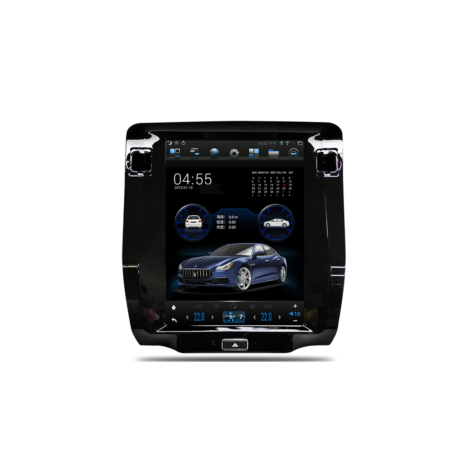 Radio GPS Tesla style head unit Maserati Quattroporte ANDROID TR3693
