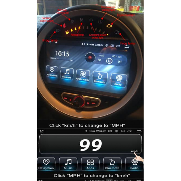 Radio navegador GPS Mini R55, R56, R57, R60 Android 10 TR3590