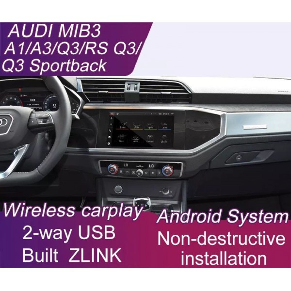 Módulo Android para Audi A1 / A3 / Q3. Añade Android 11 a la pantalla de serie. TR3731
