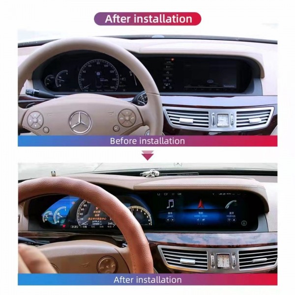 Pantalla 12,3 pulgadas MERCEDES Clase S W221 Android 11 GPS 4G SIM TR3778