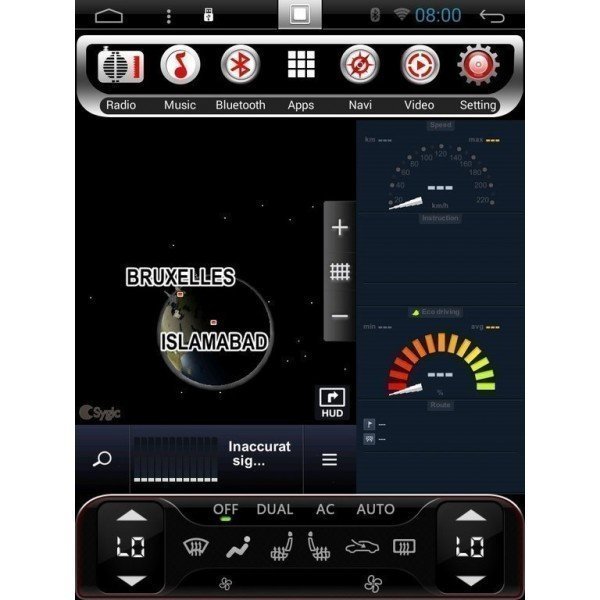 Radio GPS head unit Tesla style Jaguar XF ANDROID TR3782