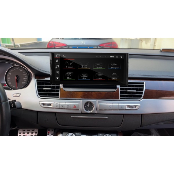 Pantalla ultra fina 10.25" GPS AUDI A8 D4 Android 12 4G LTE TR3903