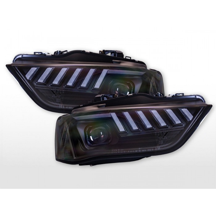 Xenon headlight set LED daytime running lights Audi A4 8K year 13 15 black for right hand drive