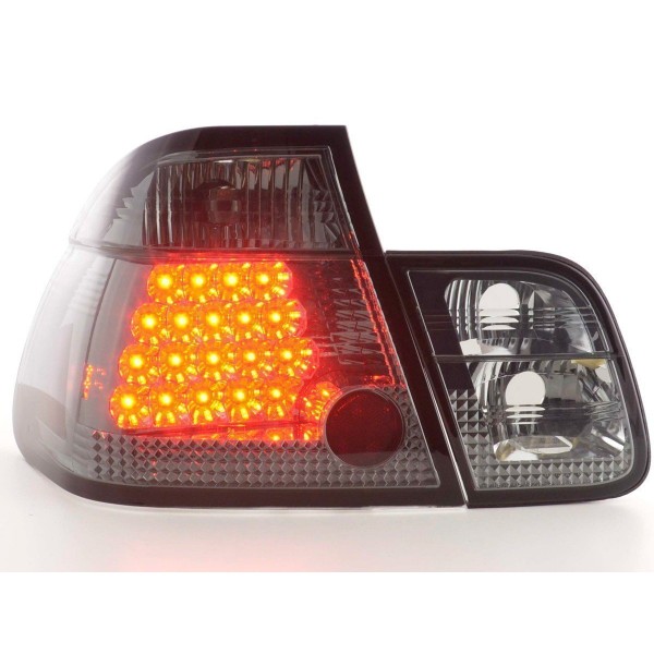 LED taillights set BMW 3 series sedan type E46 01 05 black