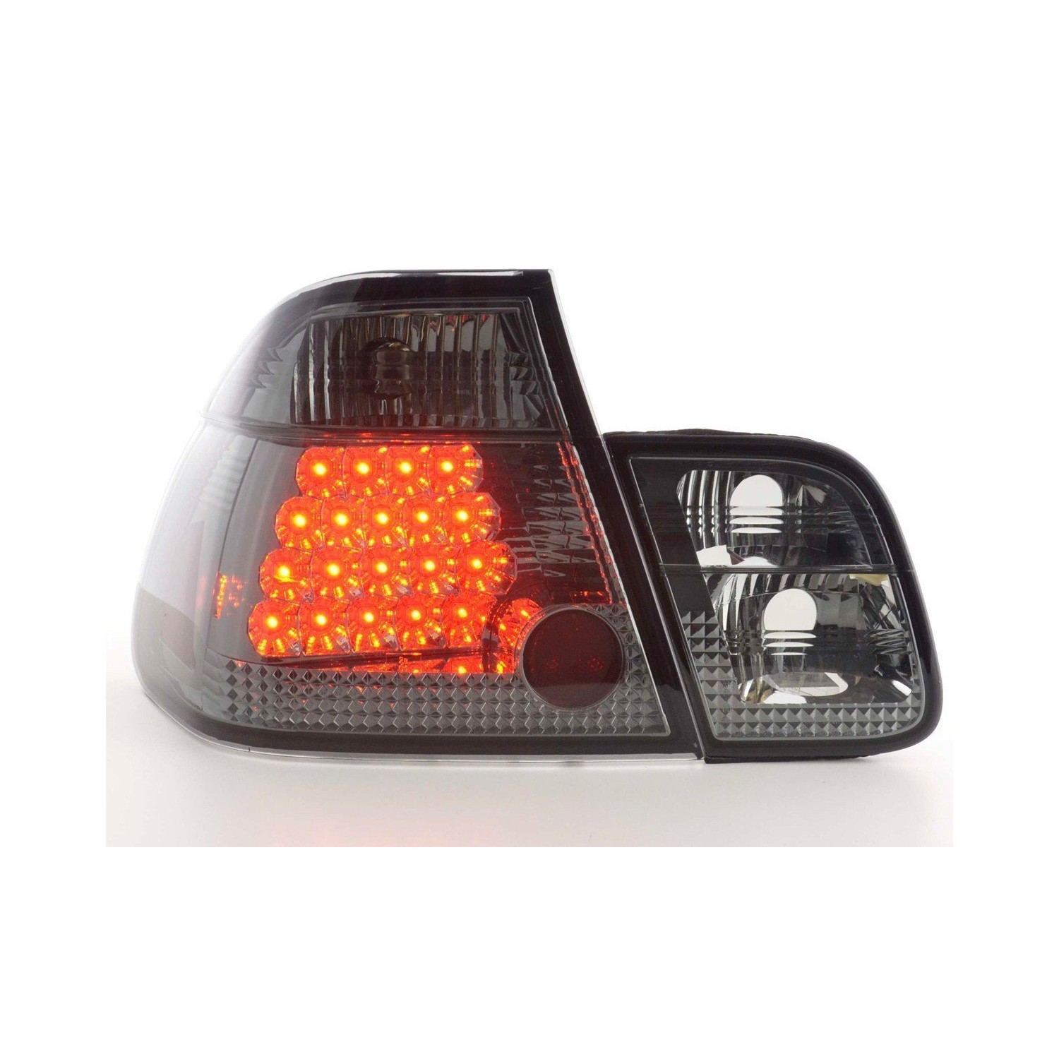 LED taillights set BMW 3 series sedan type E46 98 01 black