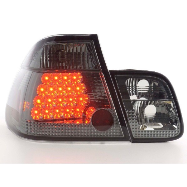 LED taillights set BMW 3 series sedan type E46 98 01 black