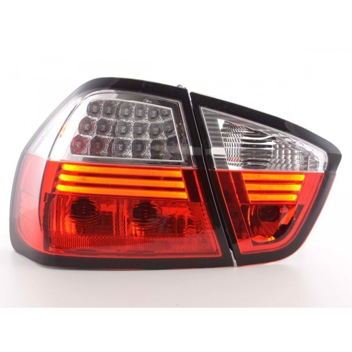 LED taillights set BMW 3 series sedan type E90 05 08 clear red