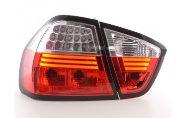 LED taillights set BMW 3 series sedan type E90 05 08 clear red