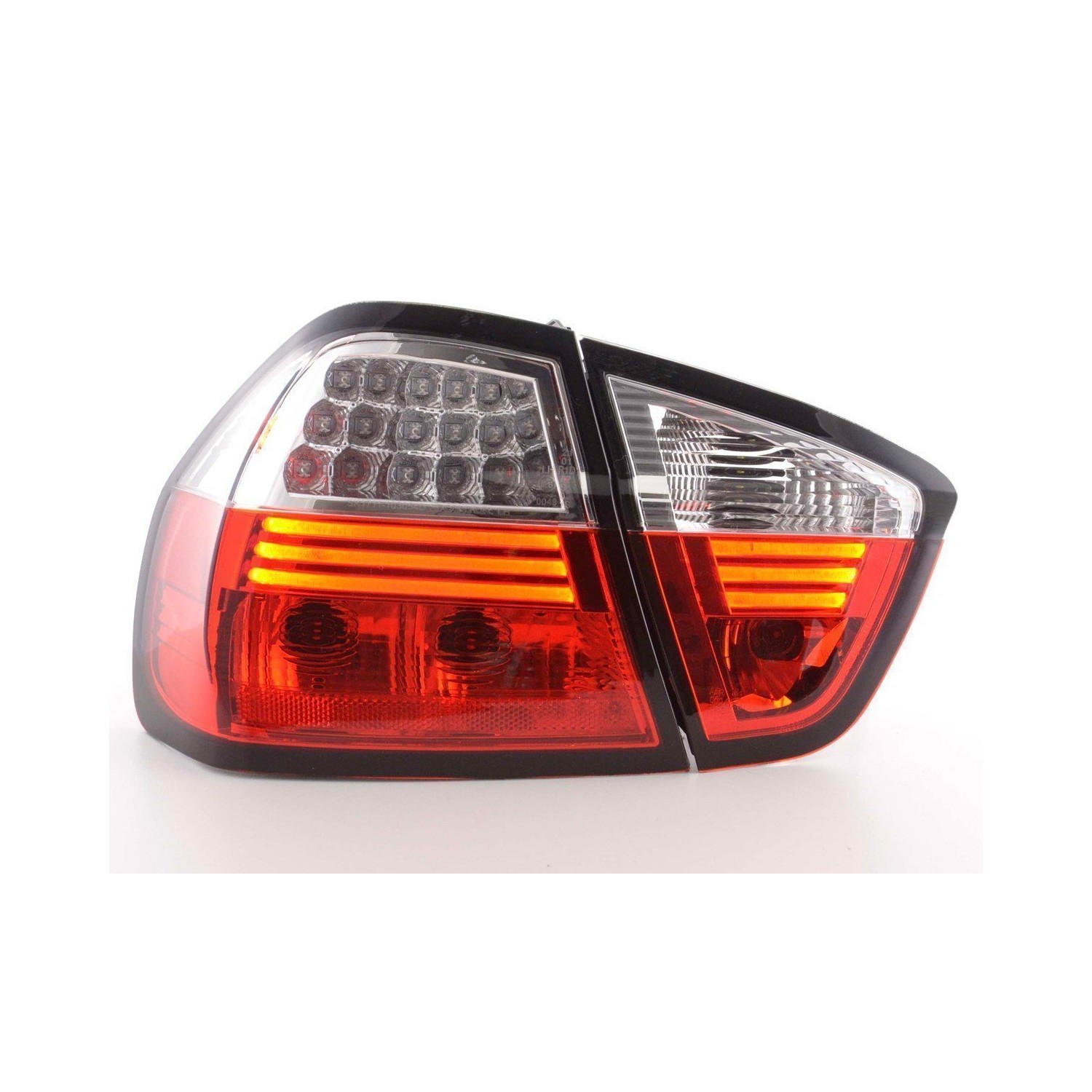 LED taillights set BMW 3 series sedan type E90 05 08 clear red