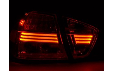 LED taillights set BMW 3 series sedan type E90 05 08 clear red