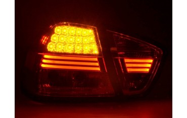 LED taillights set BMW 3 series sedan type E90 05 08 clear red