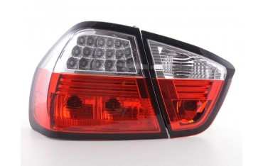 LED taillights set BMW 3 series sedan type E90 05 08 clear red