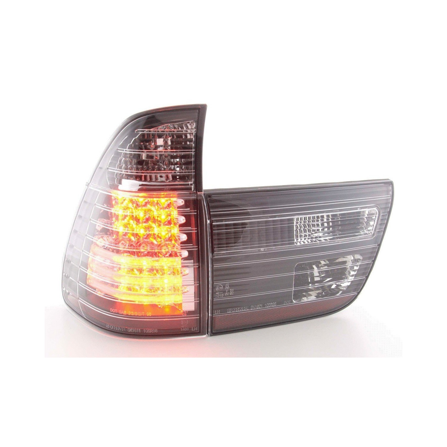 LED taillights set BMW X5 type E53 98 02 black