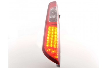 LED taillights set Ford Focus 2 5 door 04 07 clear red