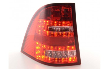 LED taillights set Mercedes M Class type W163 98 05 clear red