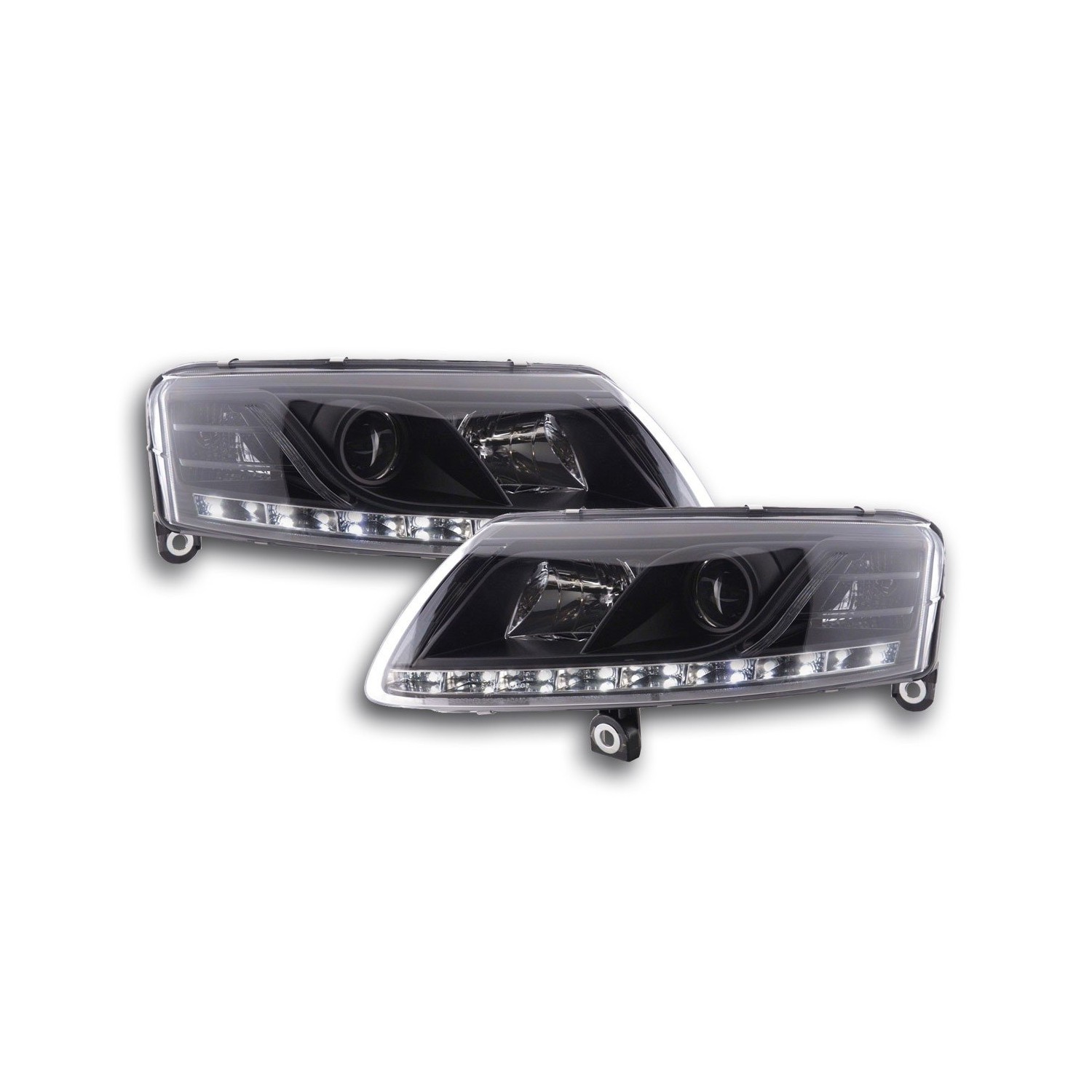 Headlight set Xenon Daylight LED daytime running lights Audi A6 type 4F 04 08 black