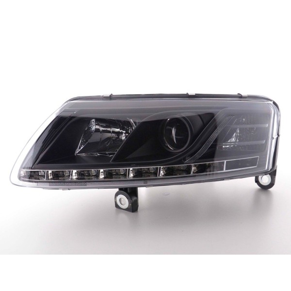 Headlight set Xenon Daylight LED daytime running lights Audi A6 type 4F 04 08 black