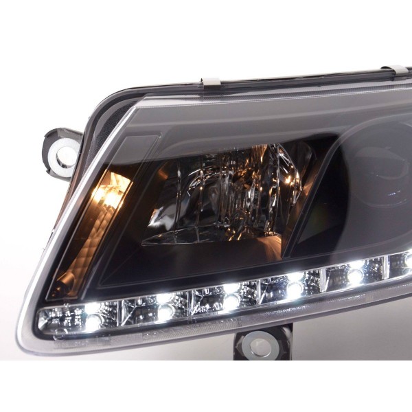 Headlight set Xenon Daylight LED daytime running lights Audi A6 type 4F 04 08 black