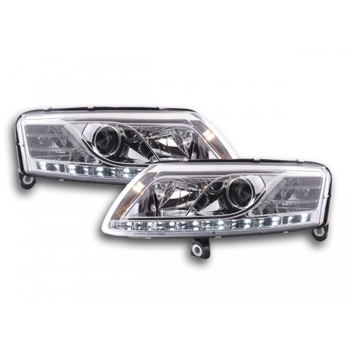 Daylight headlight LED daytime running lights Audi A6 type 4F 04 08 chrome