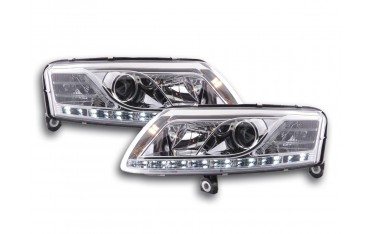 Daylight headlight LED daytime running lights Audi A6 type 4F 04 08 chrome